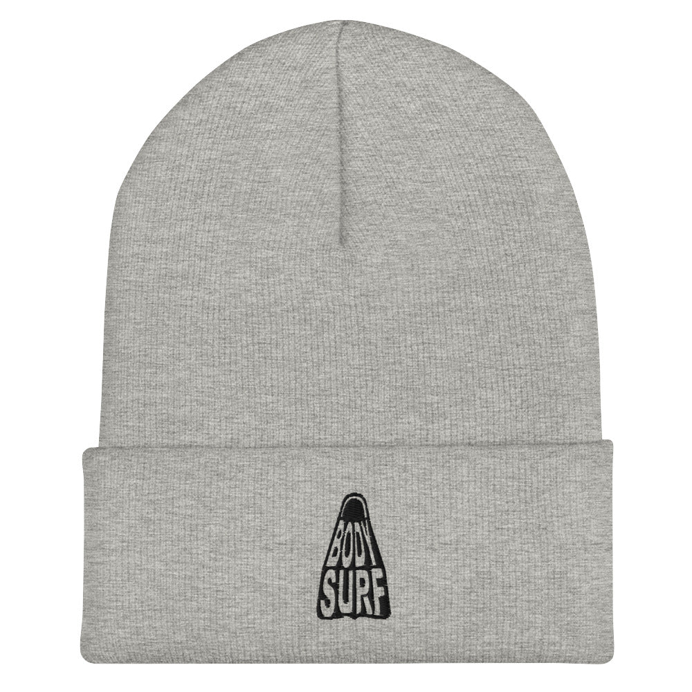 Shred in Style: Black Fin Bodysurf Cuffed Beanie