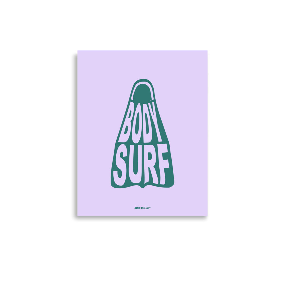 Catch a Wave of Color: Bodysurf Fin: Enhanced Matte Paper Poster