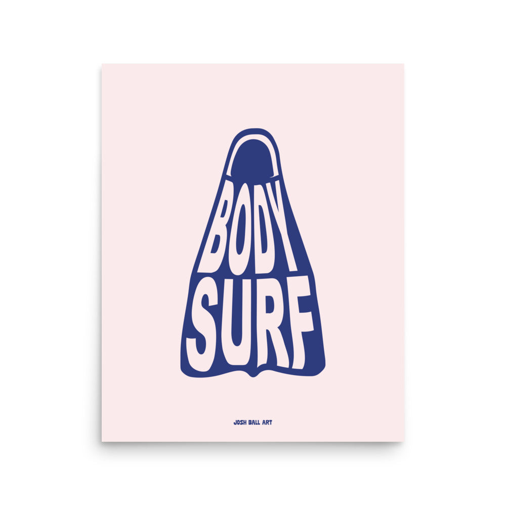 Catch a Wave of Color: Bodysurf Fin: Enhanced Matte Paper Poster