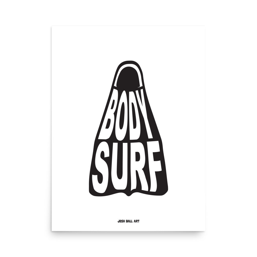 Catch a Wave of Color: Bodysurf Fin: Enhanced Matte Paper Poster