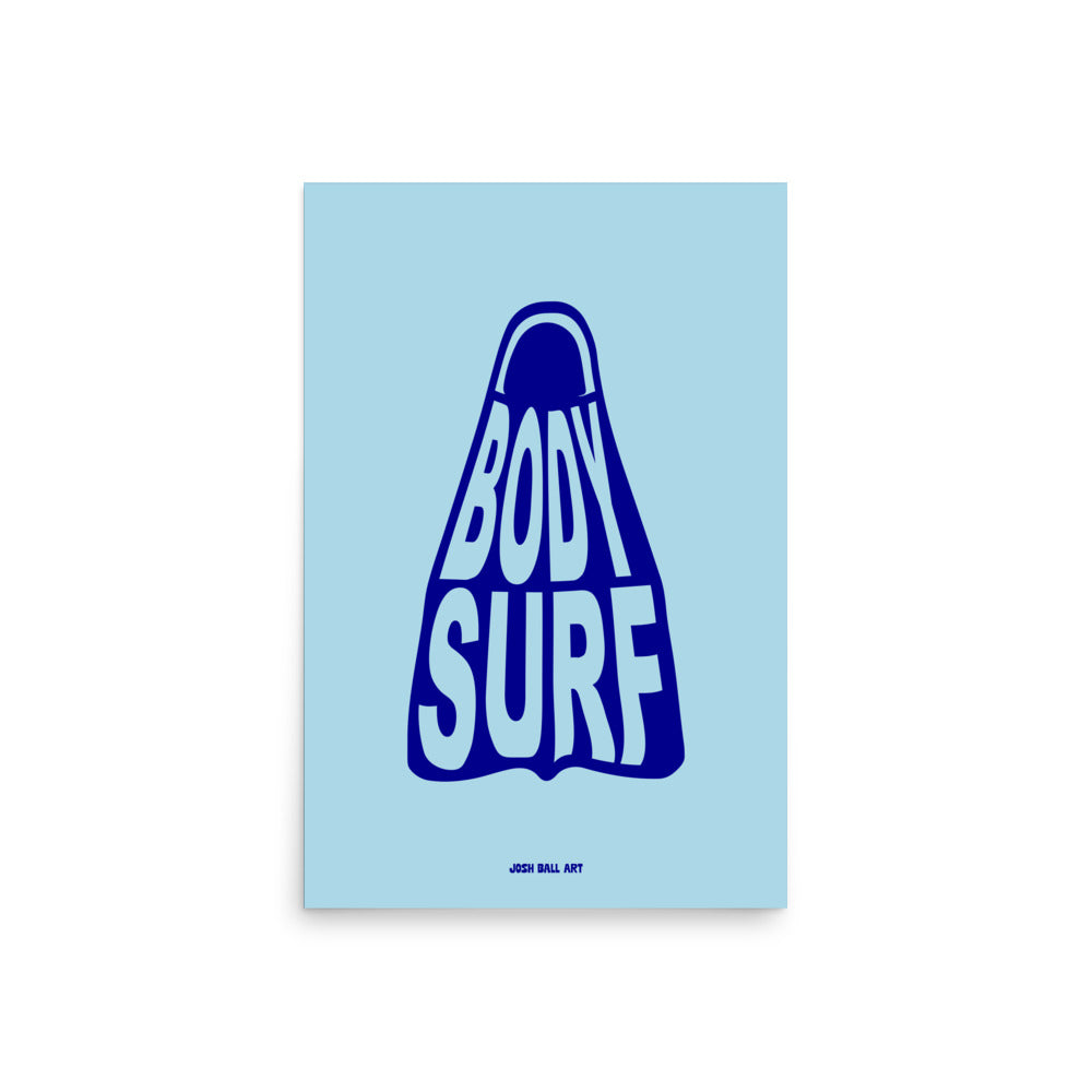 Catch a Wave of Color: Bodysurf Fin: Enhanced Matte Paper Poster