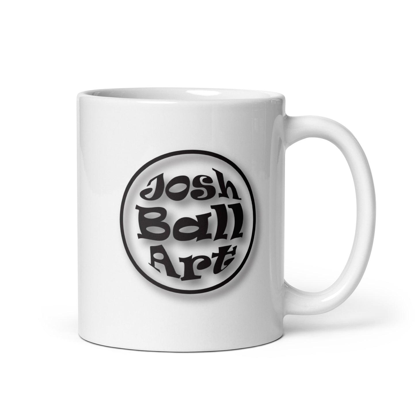 Josh Ball Art Logo White Glossy Mug: California Living with Every Sip (Original Design)